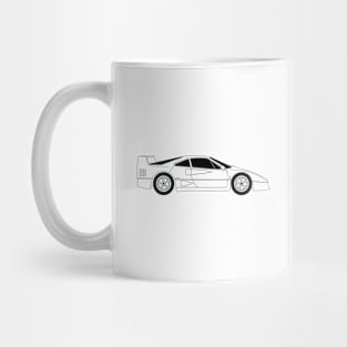 F40 Type 120 Black Outline Mug